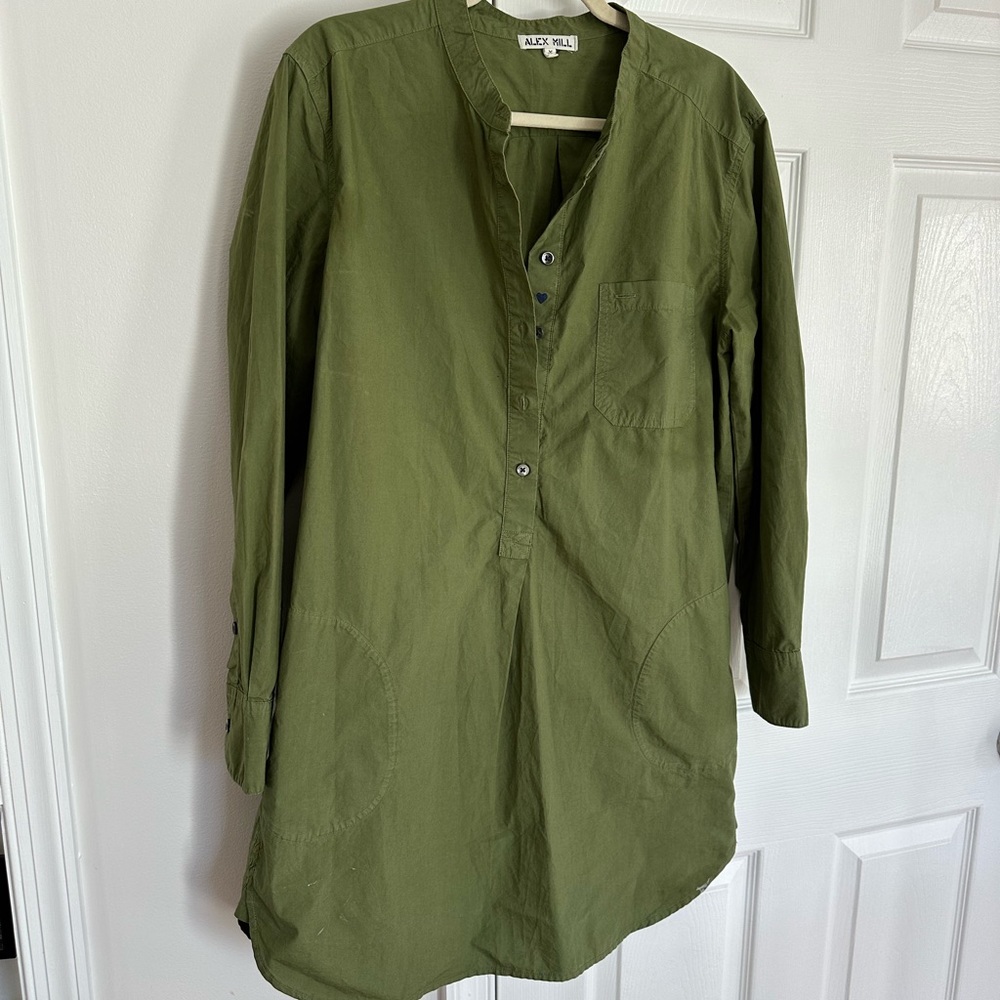 ALEX MILL Utility Popover Poplin Shirt Dress